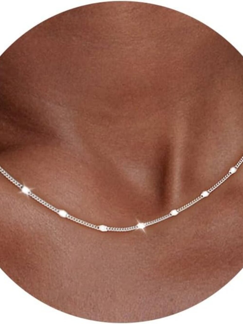925 Sterling Silver Necklace, Cuban Link Chain Necklace for Women